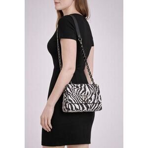 Badgley Mischka Sequin Zebra Print Crossbody Purse - NWT